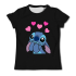 stitch t-shirt - zwart (model 4)